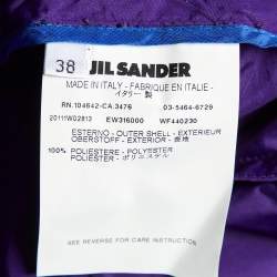 Jil Sander Purple Taffeta Palazzo Trousers S