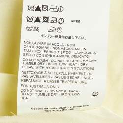 Pre Owned فستان جيل ساندر أصفر خليط كتان بظهر مفتوح ماكسي صغير