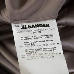 Jil Sander Beige Silk Halterneck Maxi Dress L