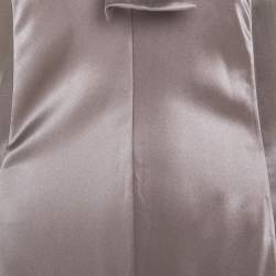 Jil Sander Beige Silk Halterneck Maxi Dress L