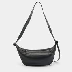 Pre Owned Jil Sander Knot Small Black Leather Shoulder Bag