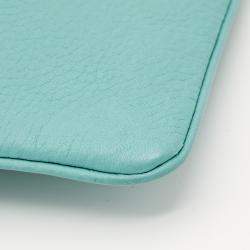 Jil Sander Aqua Green Leather Zip Pouch