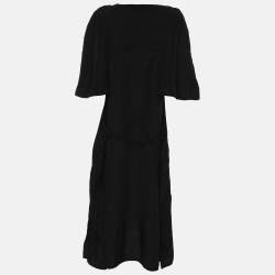 Jil Sander Black Crepe Dress XL