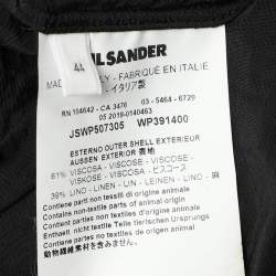 Jil Sander Black Crepe Dress XL