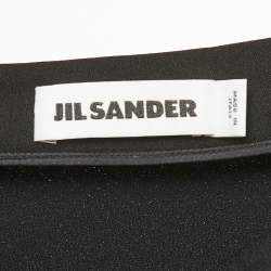 Jil Sander Black Crepe Long Dress M