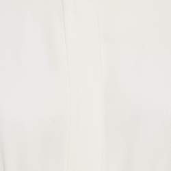 Jil Sander White Sateen Waist Drawstring Midi Dress S