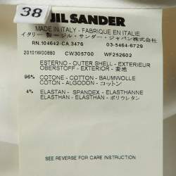 Jil Sander White Cotton Tailored Trousers S