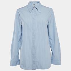 Jil Sander Monday Blue Striped Cotton Shirt S
