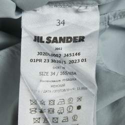 Jil Sander Light Blue Cotton Button Front Shirt S
