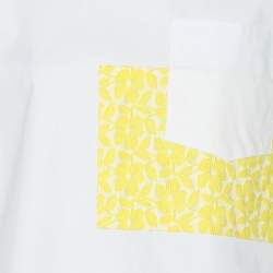 Pre Owned Jil Sander White Stretch Cotton Top S