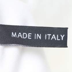 Pre Owned Jil Sander White Stretch Cotton Top S