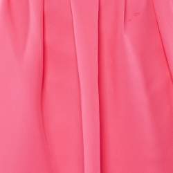 Pre Owned Jil Sander Neon Pink Faille Slitted Maxi Skirt S