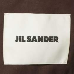 مملوكة مسبقًا Jil Sander Brown Cotton Pointed Collar Shirt S