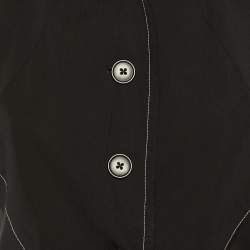 Pre Owned Jil Sander Black Cotton Button Front Lightweight Jacket S/M