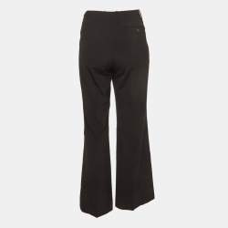 Pre Owned Jil Sander Black Wool Flared Formal Trousers M