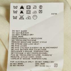 Pre Owned Jil Sander Cream Jersey V-Neck Top M