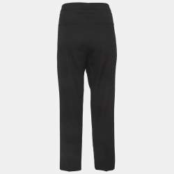 مملوكة مسبقًا بنطلون جيل ساندر تويل أسود بقصة عادية كبير