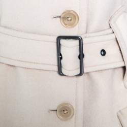 Jil Sander Beige Wool and Angora Belted Coat S