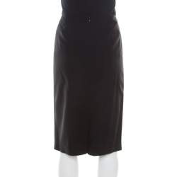 Pre Owned Jil Sander Black Pencil Skirt L