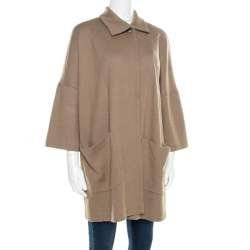 Jil Sander Beige Wool Box Sleeve Oversized Jacket S