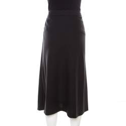 Jil Sander Black Wool A-Line Skirt L