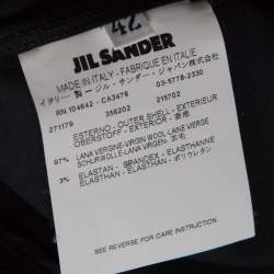Jil Sander Black Wool A-Line Skirt L