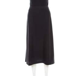 Jil Sander Black Wool A-Line Skirt L