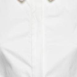 Jil Sander White Sleeveless Button Front Dress S