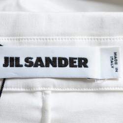Jil Sander White Sleeveless Button Front Dress S