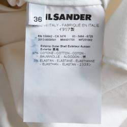 Jil Sander White Sleeveless Button Front Dress S