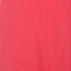 Jil Sander Coral Pink Cotton Zip Front Midi Dress M