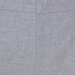 Jil Sander Grey Wool Blend Felt Tapered Trousers M 