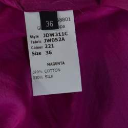 Pre Owned Jil Sander Magenta Pink Cotton and Silk Long Sleeve Shirt M 