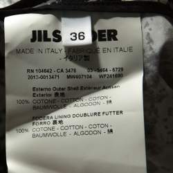 Jil Sander Monochrome Cotton Off Shoulder Risiko Dress M