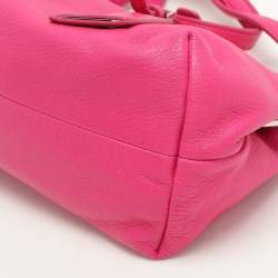 Jil Sander Pink Leather Baguette Shoulder Bag