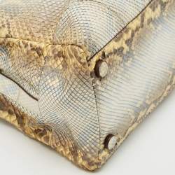 Jil Sander Grey Python Leather Flap Tote