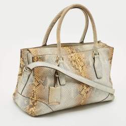 Jil Sander Grey Python Leather Flap Tote