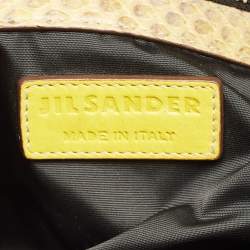 Jil Sander Grey Python Leather Flap Tote