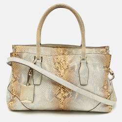 Jil Sander Grey Python Leather Flap Tote