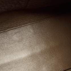 Jil Sander Beige Pebbled Leather Shoulder Bag