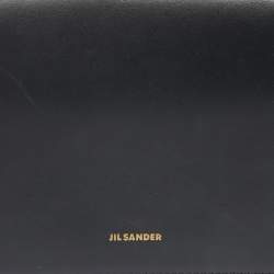 Pre Owned Jil Sander Black Leather Flap Sling Shoulder Bag