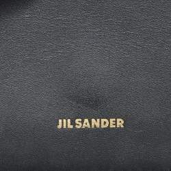 Pre Owned Jil Sander Black Leather Flap Sling Shoulder Bag