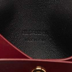 Pre Owned Jil Sander Burgundy Leather Folded Coin Purse