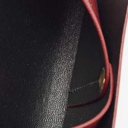 Pre Owned Jil Sander Burgundy Leather Folded Coin Purse