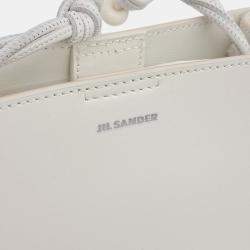Pre Owned Jil Sander Cream Leather Tangle Bag Small