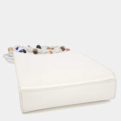 Pre Owned Jil Sander Cream Leather Tangle Bag Small