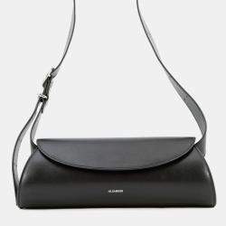 Pre Owned Jil Sander Cannoli Black Calf Leather Size Small