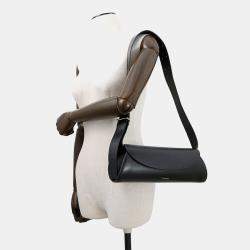 Pre Owned Jil Sander Cannoli Black Calf Leather Size Small