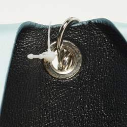 Pre Owned حقيبة كلاتش جلدية غطاء لون أزرق/رمادي جيل ساندر