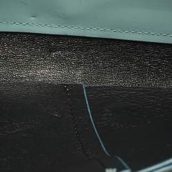 Pre Owned حقيبة كلاتش جلدية غطاء لون أزرق/رمادي جيل ساندر